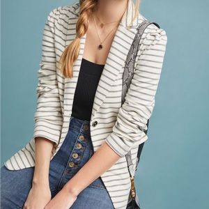 Anthropologie Francoise knit striped blazer